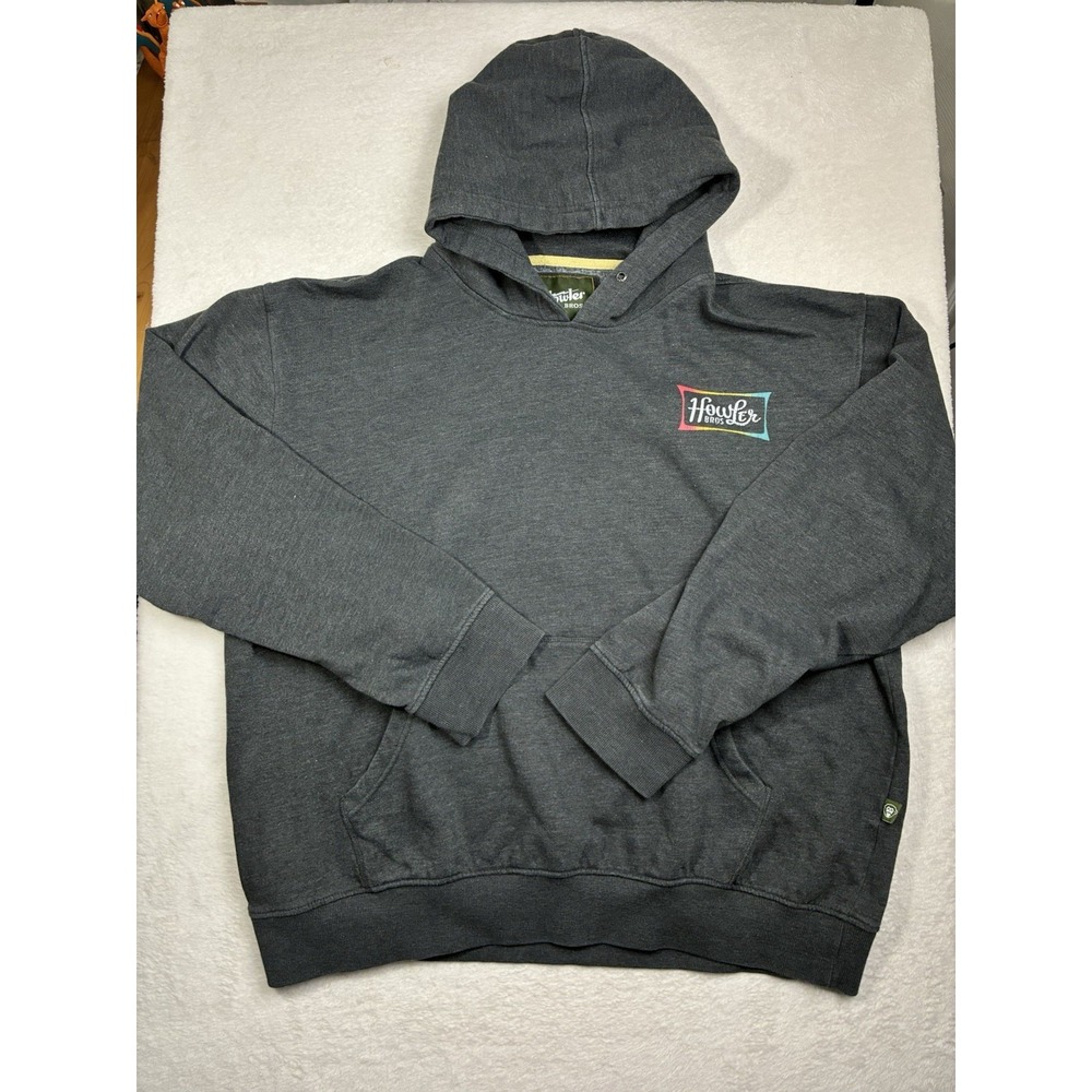Howler Bros Brothers Hoodie Mens XXL Grey Austin Texas Fleece Outdoor